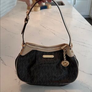 Michael Kors Black and Cream Handbag